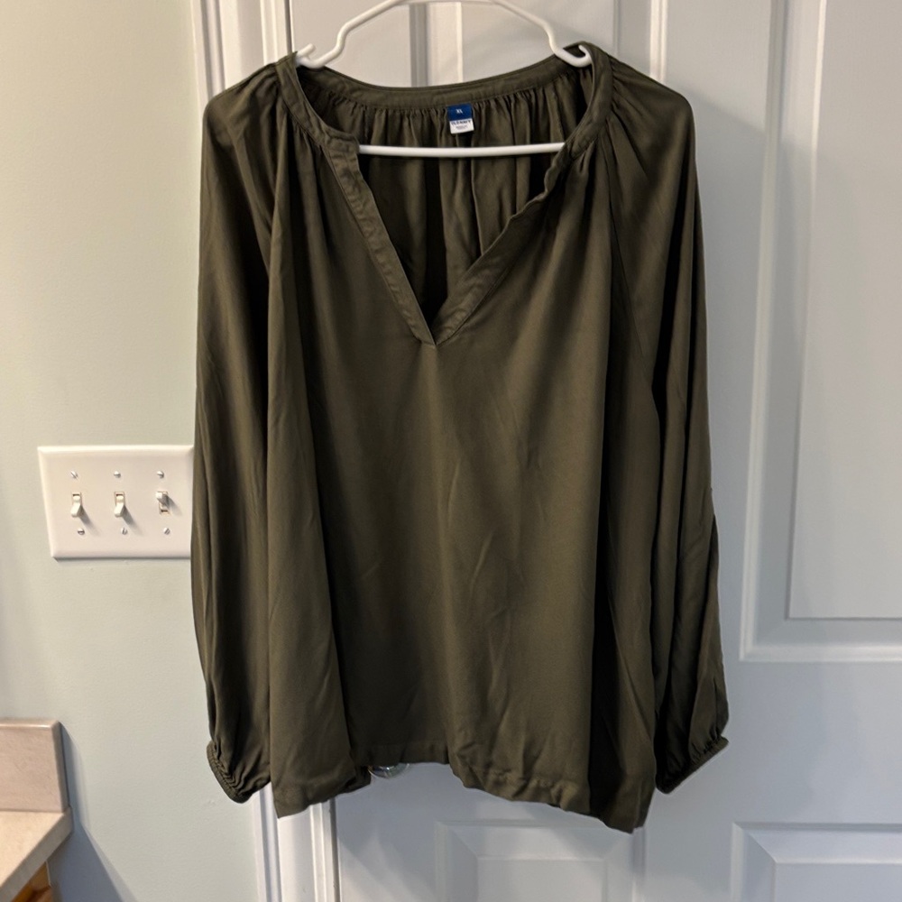 Old Navy Dark Olive Women's Blouse